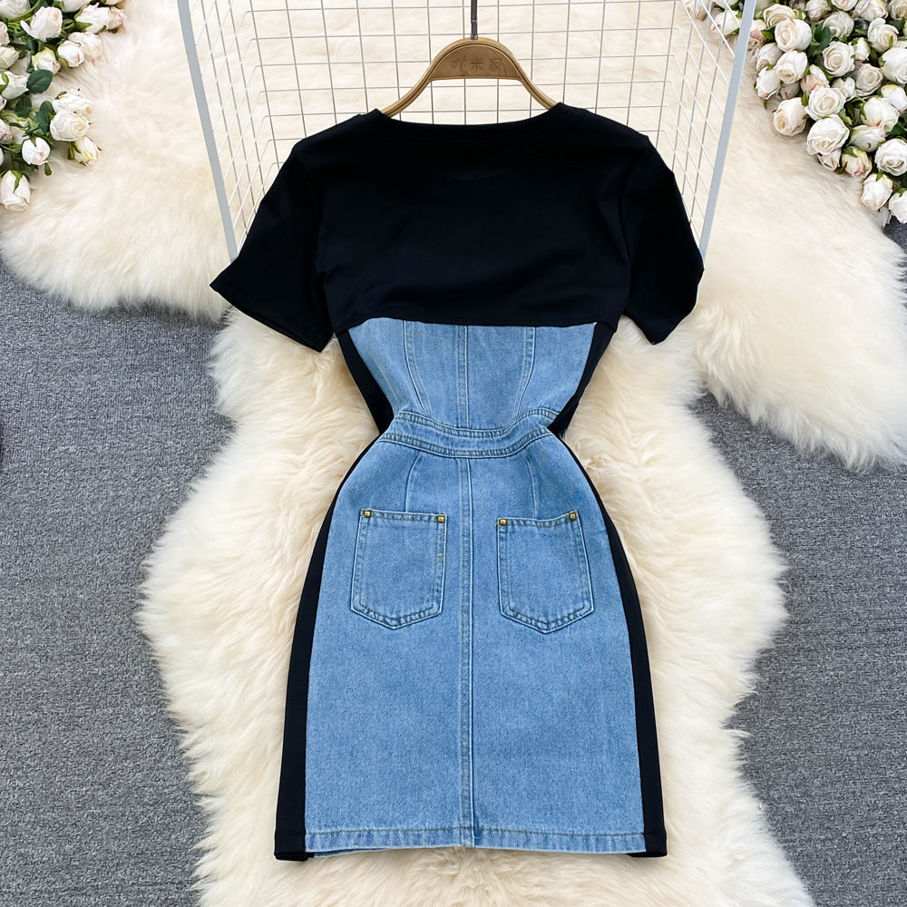 Denim Jeans A Line Dress