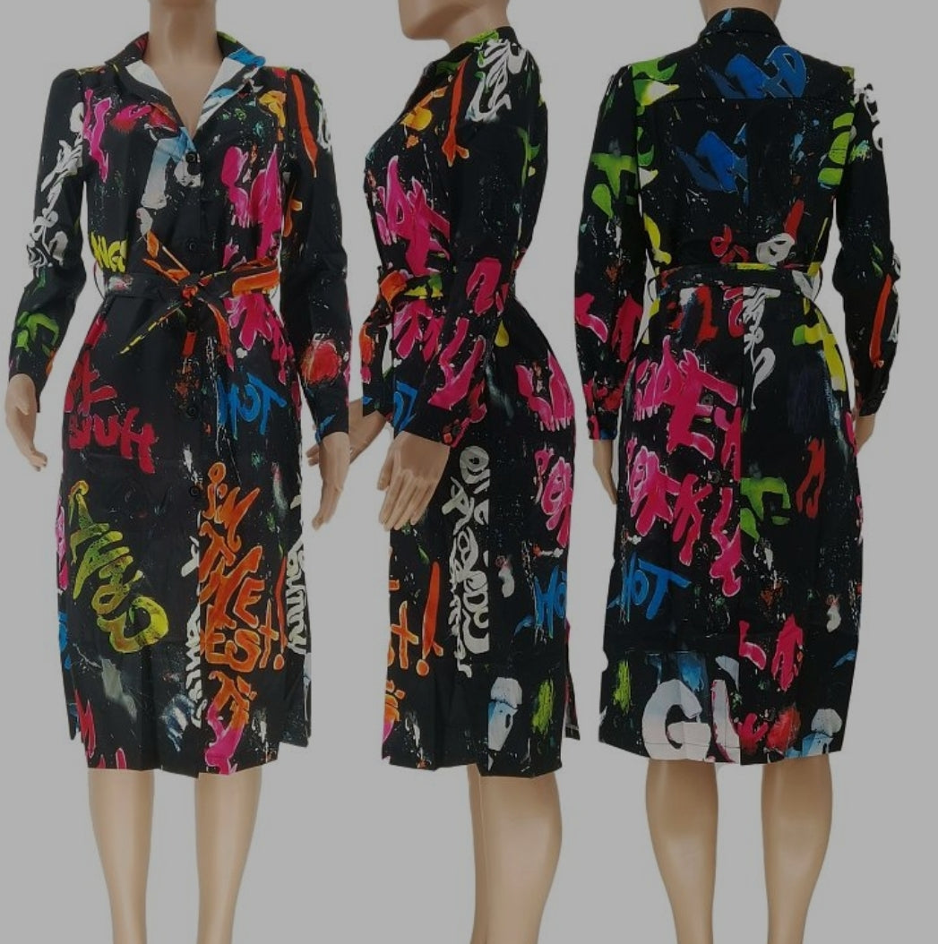 Grafitti Trench Jacket