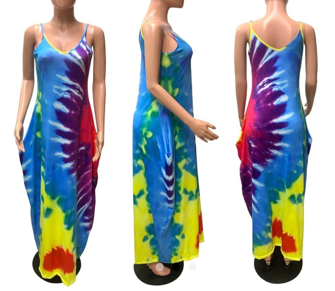 Bright Tye Dye Dress