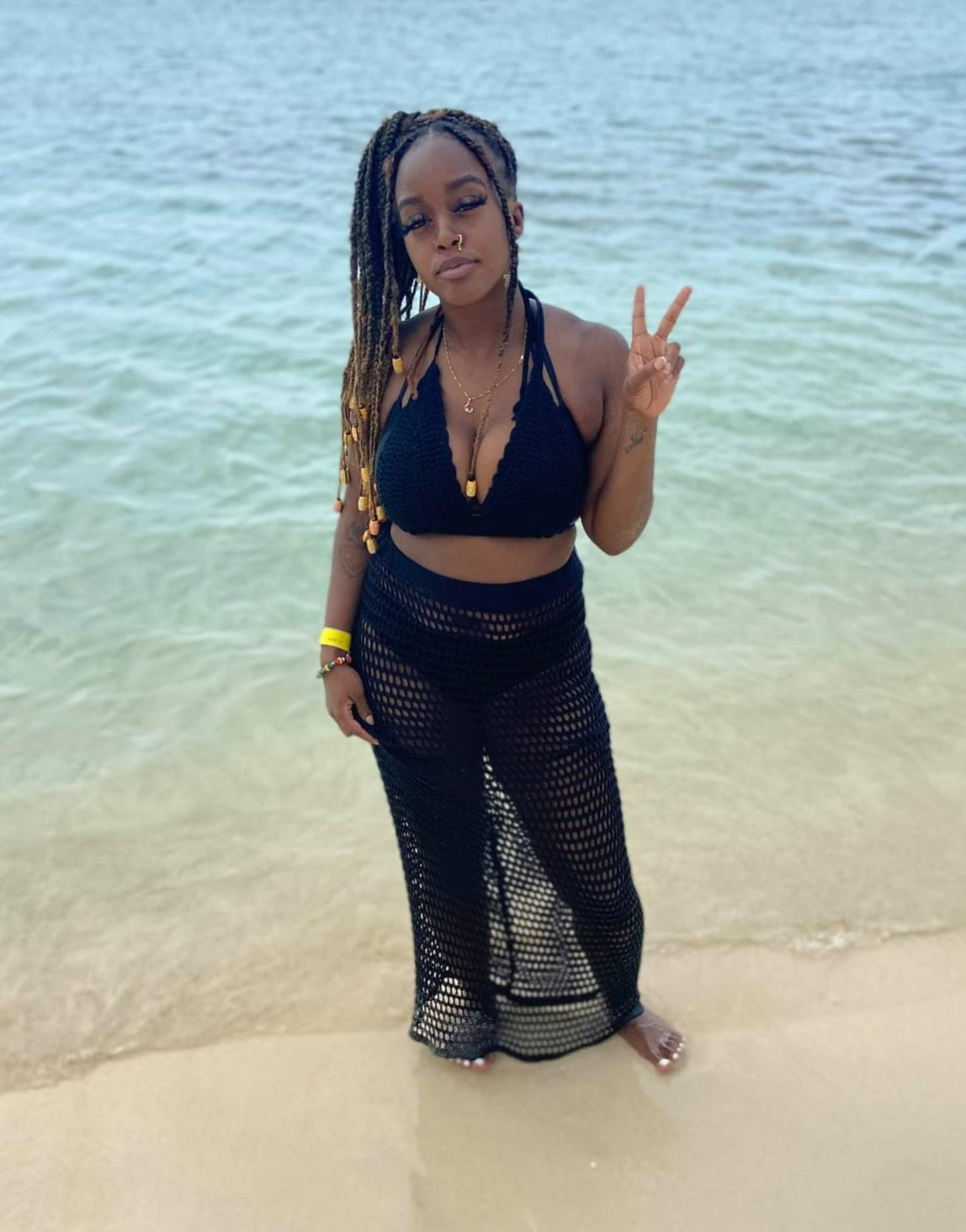 Halter Top and Skirt Crochet Cover-Up