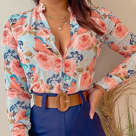 Floral Button Up Blouse