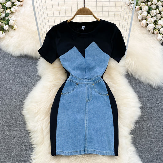 Denim Jeans A Line Dress