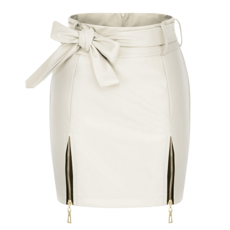 Zip Up Skirt with Belt