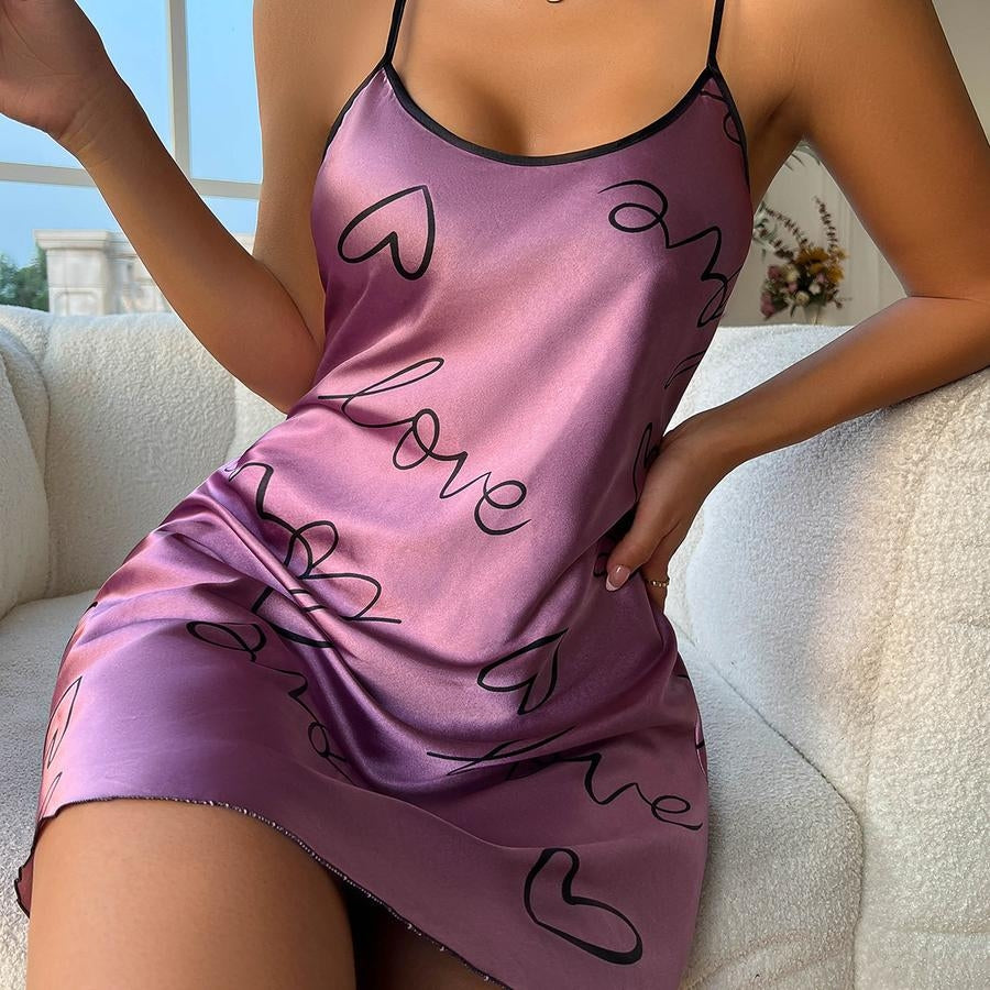 Satin Heart Nightgown