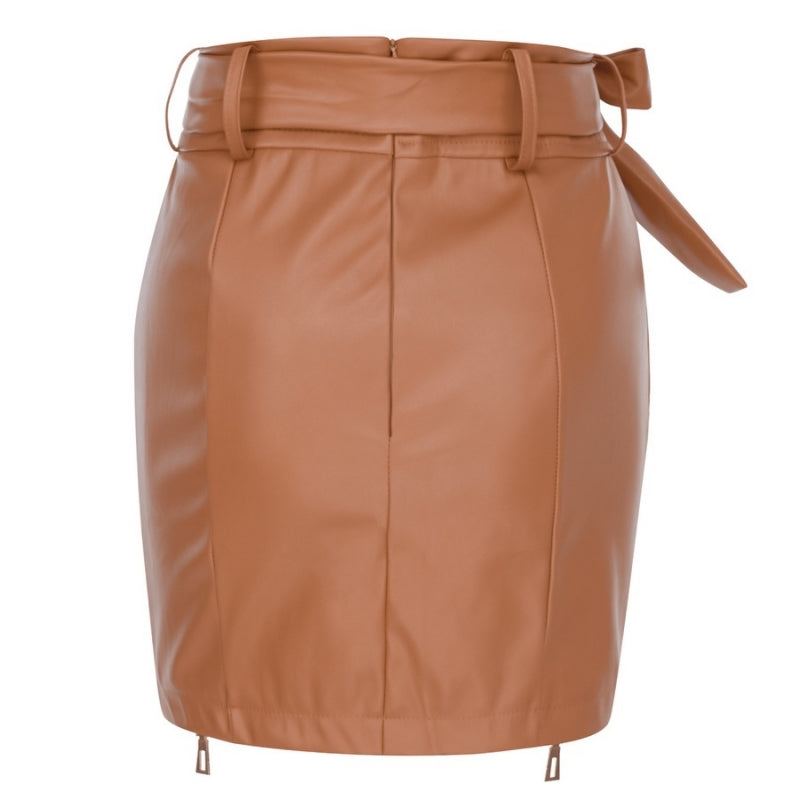 Zip Up Skirt with Belt