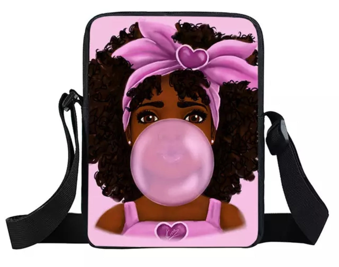 Black Girl Bubblegum Messenger Bag