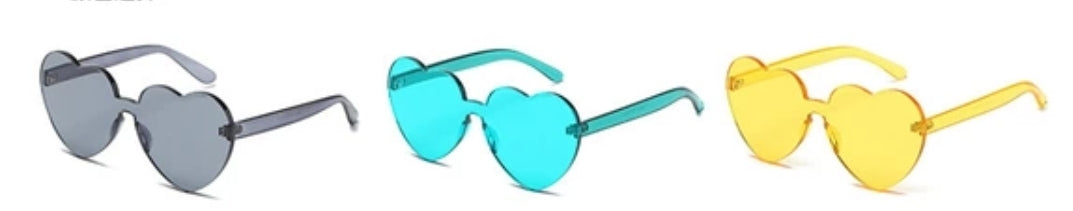 Heart Shaped Rimless Sunglasses