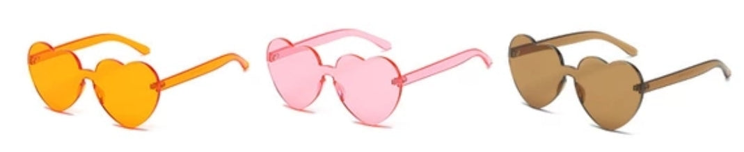 Heart Shaped Rimless Sunglasses