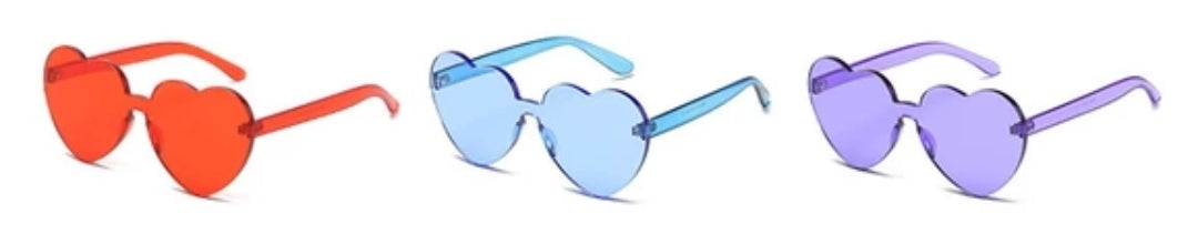 Heart Shaped Rimless Sunglasses