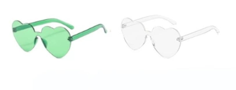 Heart Shaped Rimless Sunglasses