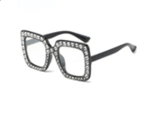 Big Frame Rhinestone Sunglasses