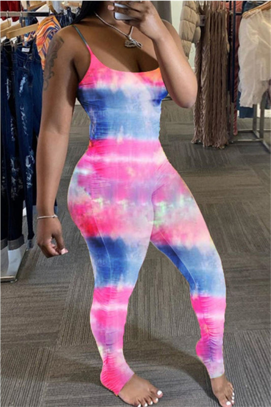 Pink Tye Dye Jumpsuit