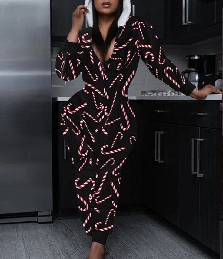 Candy Cane Onesie Pajamas