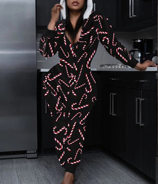 Candy Cane Onesie Pajamas