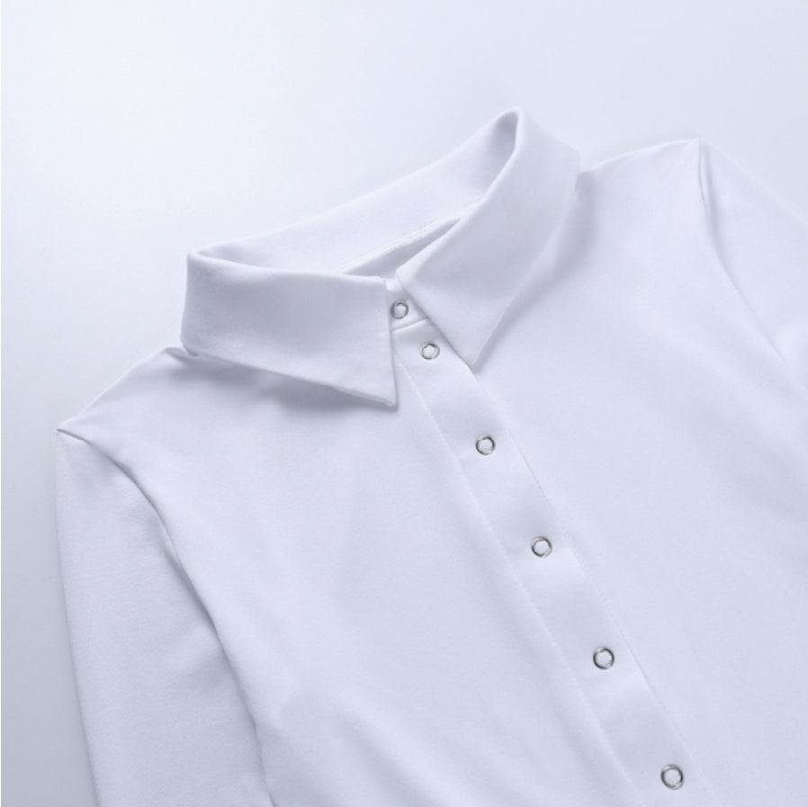 Long Sleeved Collar Bodysuit