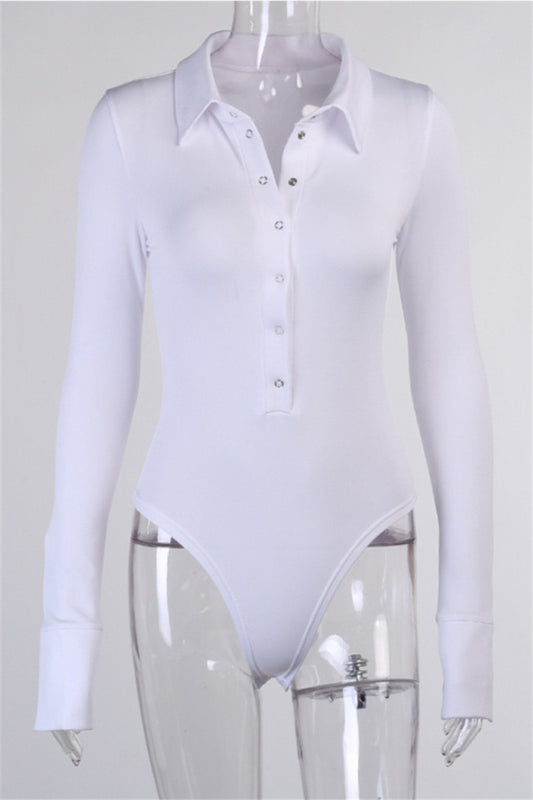 Long Sleeved Collar Bodysuit