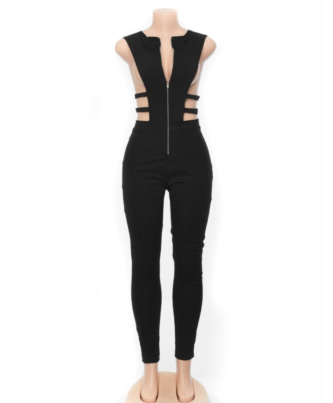 Deep V-neck Jumpsuit