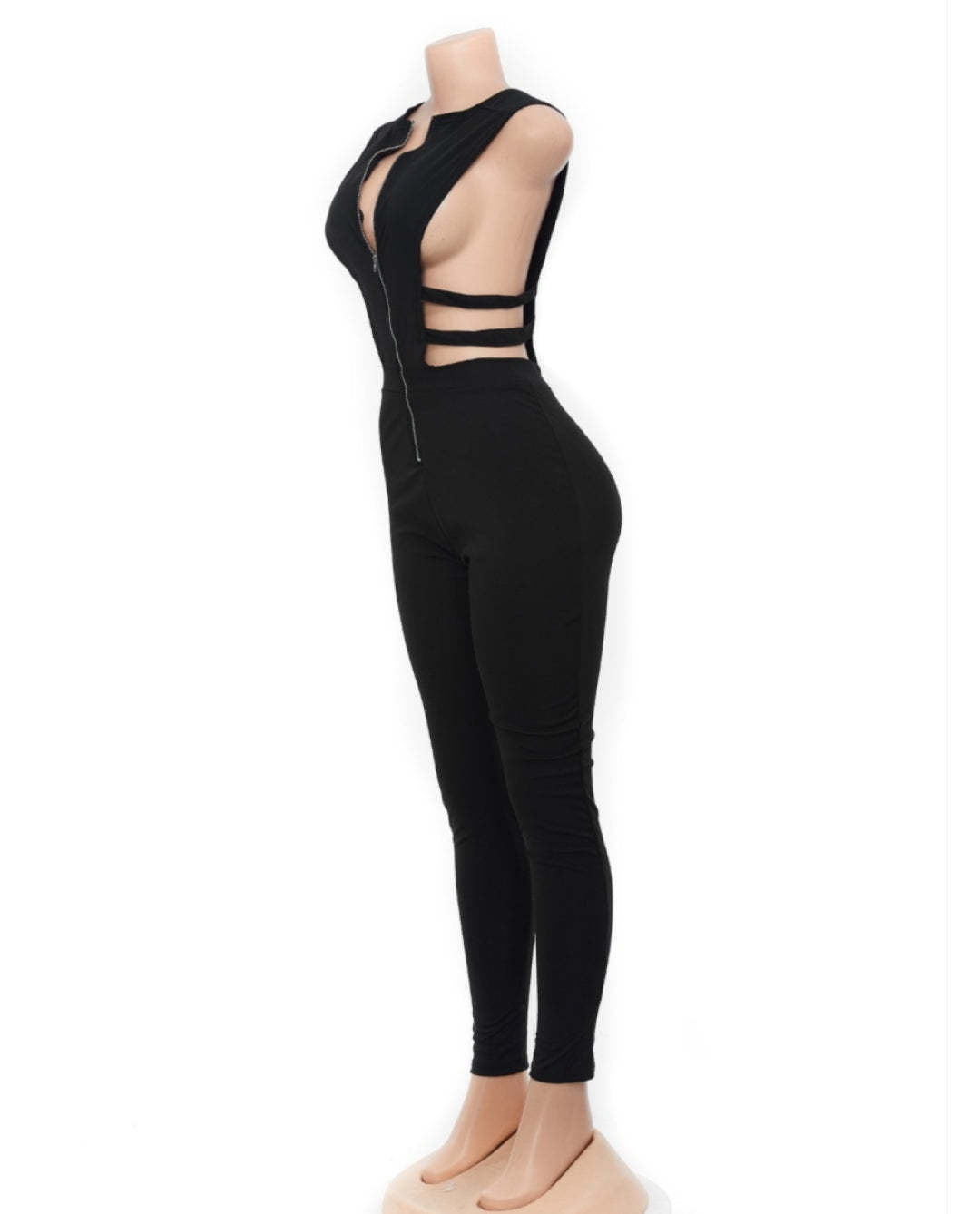 Deep V-neck Jumpsuit