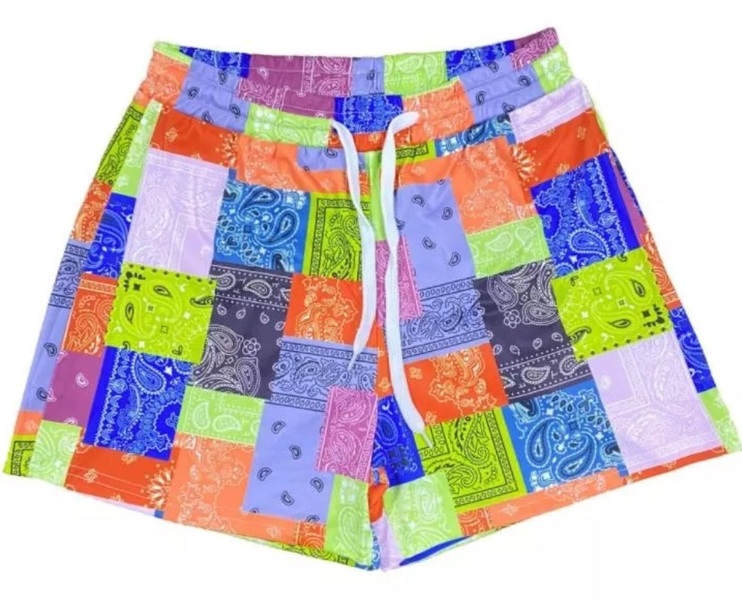 Bandana Print Shorts