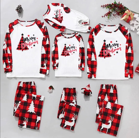 Family Merry Christmas Plaid Pajamas 2pc Set